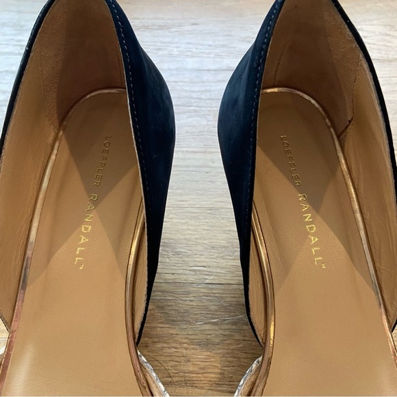 Loeffler Randall | 'Rae D'Orsay' Snakeskin & Suede Wedge Heels size 9.5 - Picture 6 of 10